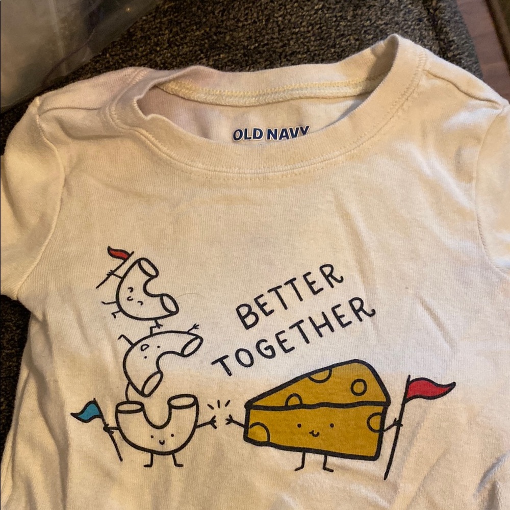 Old Navy Cream Matching Set Tee Short Sleeve